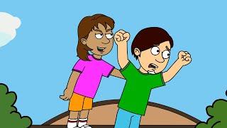 Dora pushes Kevin off the roof and gets grounded