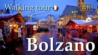 BolzanoBozen & Christmas marketAlto Adige Südtirol Italy【Walking Tour】History in Subtitles 4k