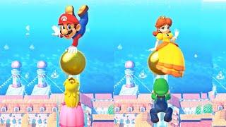 Super Mario Party - Mario vs Luigi vs Peach vs Daisy Master CPU Cartoons Mee