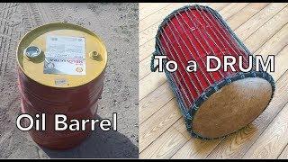 How to Make African Dunun Sangban Drum from Oil Barrel  Banbu