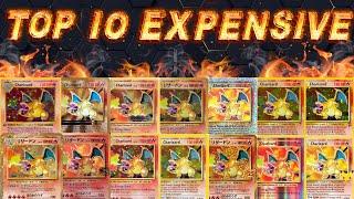 Top 10 MOST EXPENSIVE Base Set Charizard Pokemon Cards