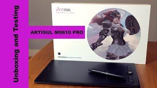 Artisul M0610 Pro Drawing Tablet 10x6 inch  Unboxing and testing the Artisul M0610 Pro