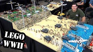 Huge LEGO WWII D-Day Omaha Beach Battle with 200 Minifigures