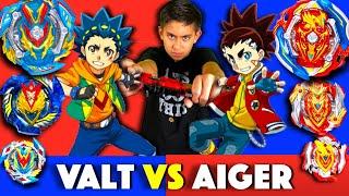 Beyblade Burst Valt vs Aiger Team Battle  Turbo  GT  Episode