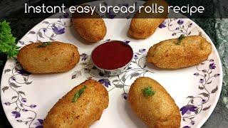 Instant easy bread rolls recipe  bread recipe  bread roll  easy snacks