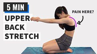 5 min Rhomboid Stretches - Relieve pain in shoulder blades