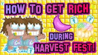 Growtopia  How to get Rich In Harvest Festival Not Farm