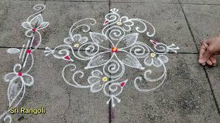 Varalakshmi vratham Special Muggulu  3x3 dots Sravana Masam Special Rangoli  Border Rangoli