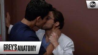 Glasses and Nico In Elevator - Greys Anatomy Season 15 Episode 6