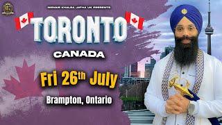 Canada Tour 2024  Brampton Ontario  Evening Kirtan  Bhai Harinder Singh Ji  NKJ  26072024