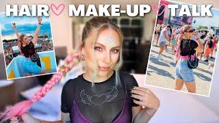 GRWM for LATIN FESTIVAL    Makeup Hair Festival Vlog 