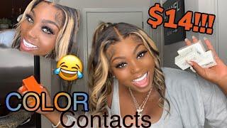 $14 BEAUTY SUPPLY STORE CONTACTS  on darkskin