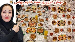 ولاک روز شنبه خانم بهرامی با درست کردن قابلی وطنی کوفته آشک و منتو. و خیلی خوشمزه 