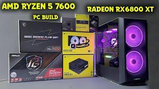New AMD Ryzen 5 7600  AMD Radeon RX 6800 XT 16GB Gaming Pc Build