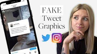 How to Make Twitter Screenshot Graphics for Instagram Posts & Reels if you dont have Twitter