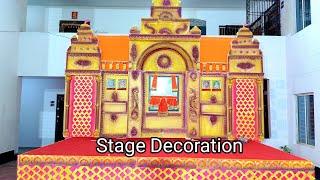 Pravachan stage Decoration  Thermocol 