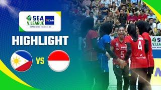 Highlight SEA VLeague 2023 Filipina VS Indonesia 0 - 3  Moji