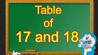 Table of 17 and 18  Table of 17  Table of 18  17 and 18 table  17 aur 18 ka table  17 18 Pahada