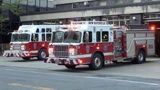 New Rochelle FD Car 2302 Engine 21 & Tower Ladder 11 Spare Responding