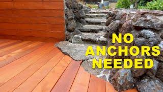 Building a floating deck over an uneven concrete slab