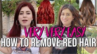 REMOVE STUBBORN RED HAIR AT HOME COLOR FIX  MINIMAL DAMAGE