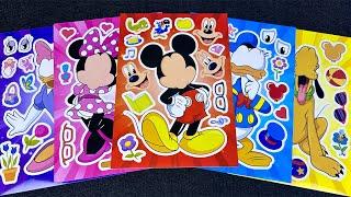 paper diy Decorate Sticker Book With Sticker Minnie Mouse Mickey Mouse  ASMR DIY Paper