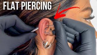 FLAT PIERCING ‼️ Don’t Try This At Home