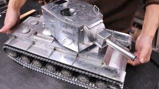 Build Metal Tank KV-2  How To Make a Tank out of Metal  Remote-Controlled Tank
