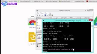 How to delete partition from command prompt