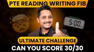 PTE Reading and Writing FIB Ultimate Challenge  Can you Score 3030  Skills PTE