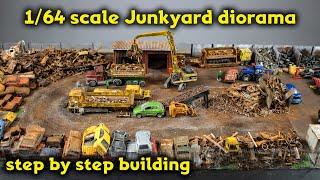 Building large Junkyard diorama 164 scale entire process