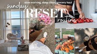 SUNDAY RESET slow mornings deep cleaning weekly grocery haul + food prep