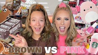 BROWN  VS PINK  NO BUDGET TARGET SHOPPING CHALLENGE