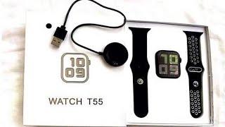 T55 Series 5 smartwatch unboxing  Features Same as Apple series.. REEL EXPRESS