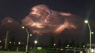 Thundercloud and Lightning Above Shizuoka Japan