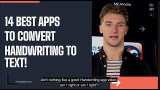 14 best Apps to Convert Handwriting to Text OCR