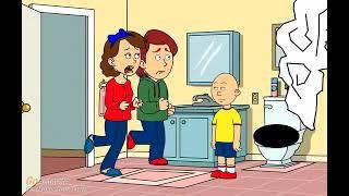 Caillou Blows Up The Toilet and Gets Grounded 2013 Video