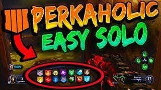 EASY SUPER PERKAHOLIC 10 PERKS SOLO NO TALISMAN NO DOWNS - BO4 ZOMBIES