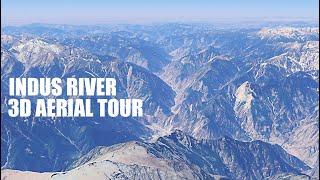 Indus River aerial view 3D  Indus River Pakistan  Tarbela Dam aerial view