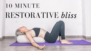 RESTORATIVE YOGA WITH BOLSTER  restorative yoga 10 minutes