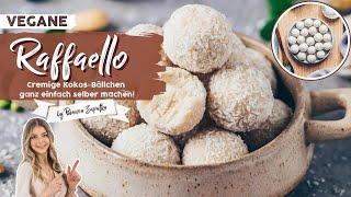 Vegane Raffaello Kokos-Bällchen selber machen  Einfaches Süßigkeiten Rezept 