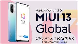 17th JAN. MIUI 13 Android 12 Stable Update Rollout ft. Xiaomi Redmi Note 10 Pro POCO X3 Pro  2022