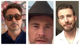 Marvel Cast During Quarantine Part 26  Robert Downey Jr. Chris Evans Brie Larson