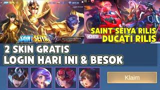 LOGIN HARI INI & BESOK DI JAMIN DAPAT 2 SKIN GRATIS EPIC & LIMITED DUCATI & SAINT SEIYA RESALE