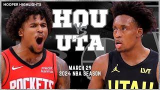 Houston Rockets vs Utah Jazz Full Game Highlights  Mar 29  2024 NBA Season