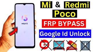 Xiaomi MIUI 13 FRP BYPASS Activity Launcher Not Work  100% Working For All MiRedmiPoco Phones