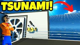 Surviving a MASSIVE TSUNAMI in a NEW Vault Bunker in Stormworks Multiplayer