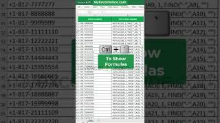 Show or Hide Formulas in Excel  #shorts #myexcelonline #excel #msexcel