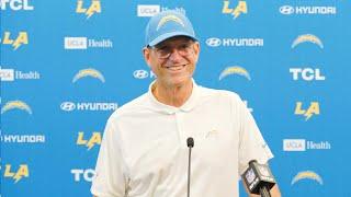 Jim Harbaugh Postgame Press Conference vs Panthers  LA Chargers