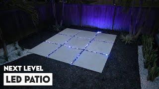 How I took my patio to the next level  Concrete patio with LED 